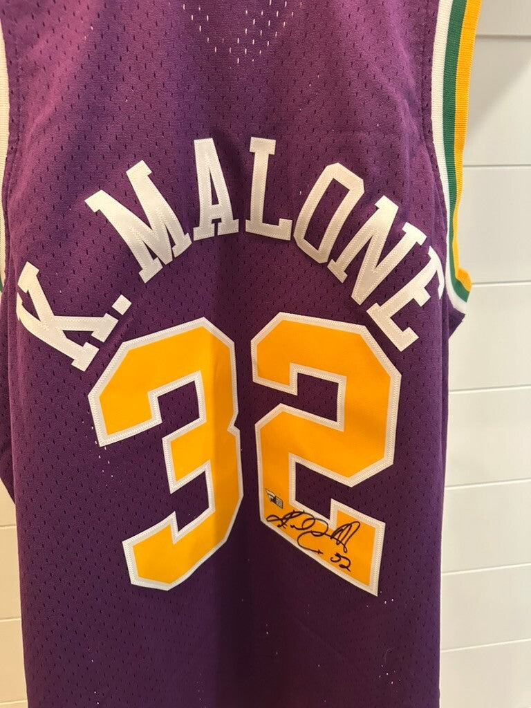 Karl Malone Signed Utah Jazz Mitchell & Ness 1991-92 Purple Jersey Fanatics