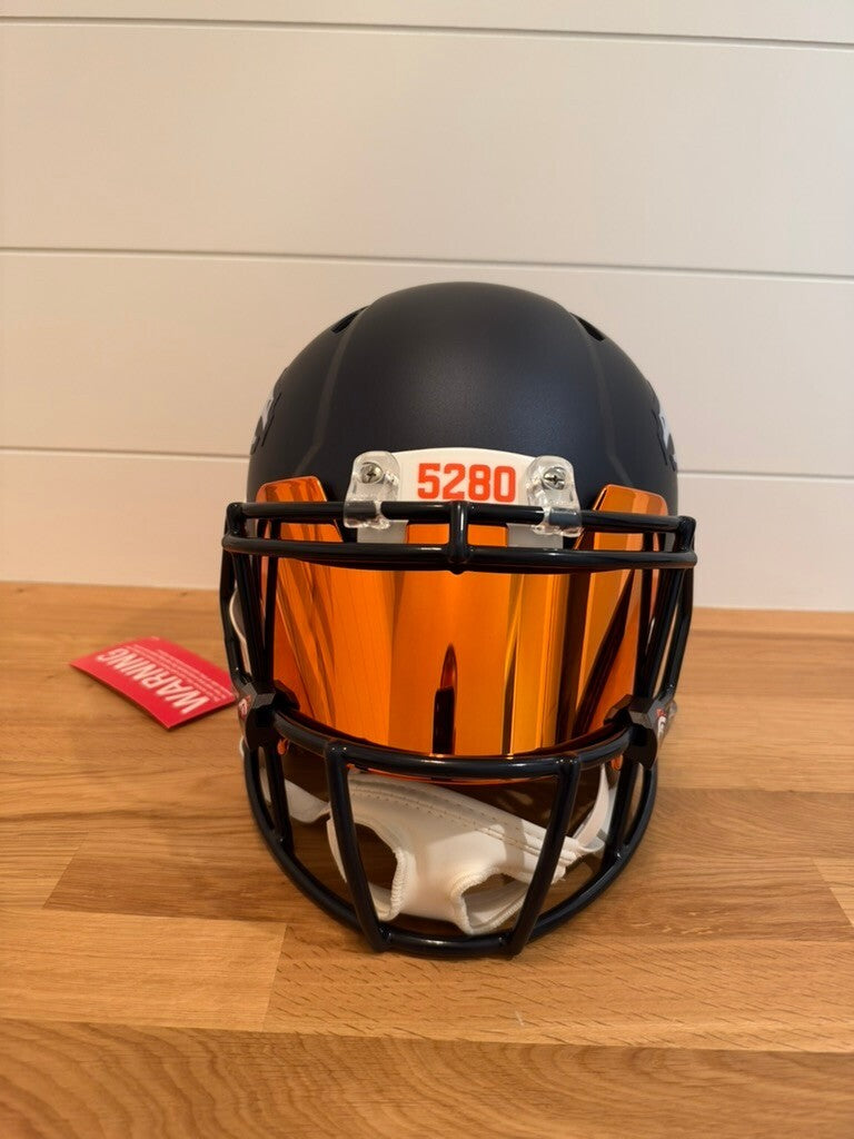 Terrell Davis Signed Denver Broncos Riddell Speed Authentic Helmet