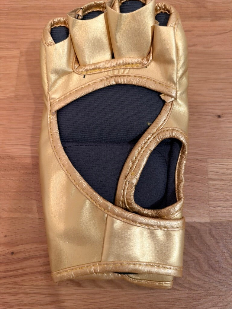 Paulo Costa Signed Gold UFC MMA Glove JSA Authenticated Autograph