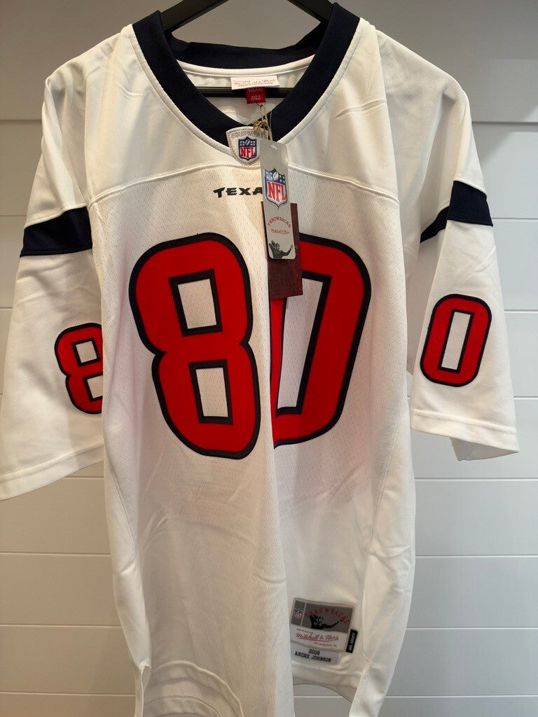 Andre Johnson Signed Texans Mitchell & Ness Jersey XL HOF 24 Fanatics