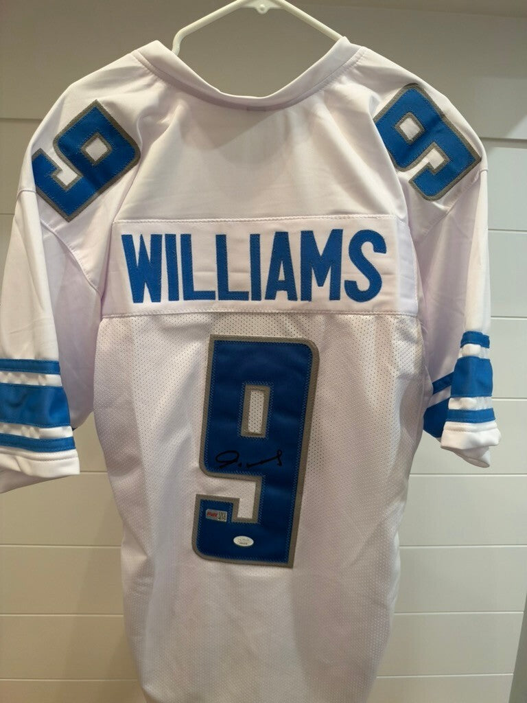 Jameson Williams Signed Detroit Lions #9 White Custom Jersey XL JSA PIA