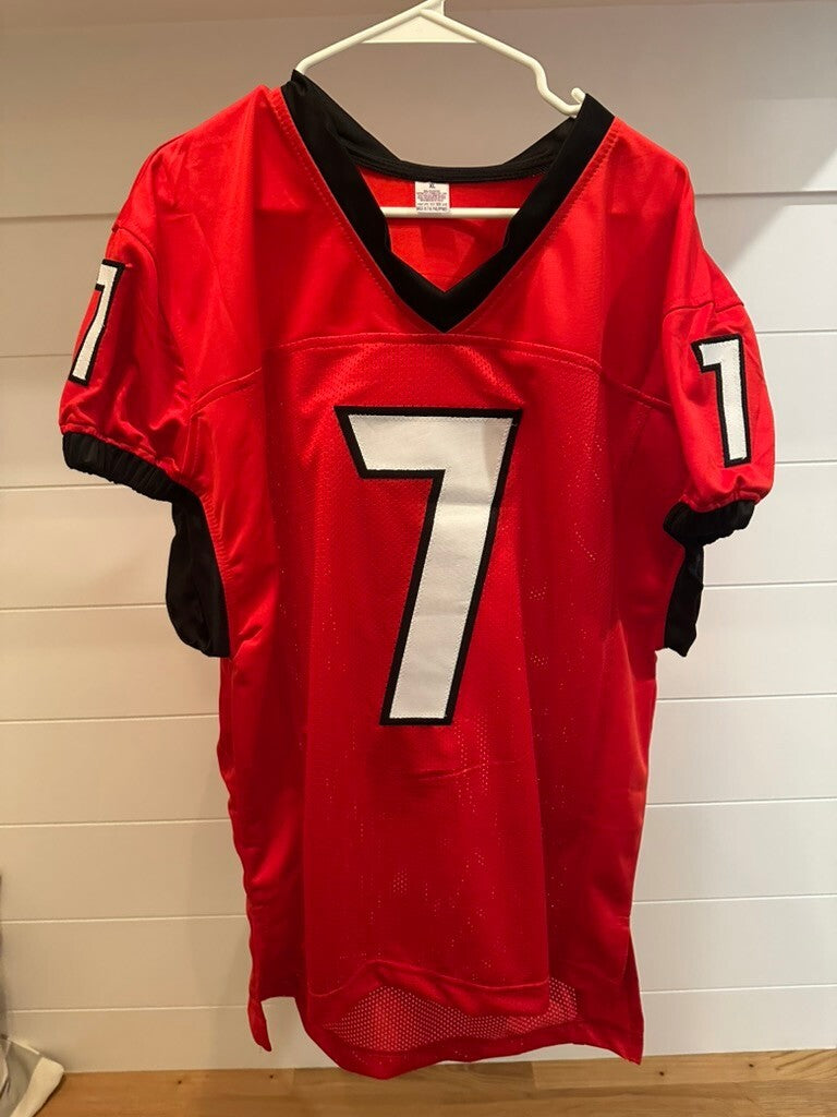 Signed D'Andre Swift #7 Red Football Jersey with JSA Authentication