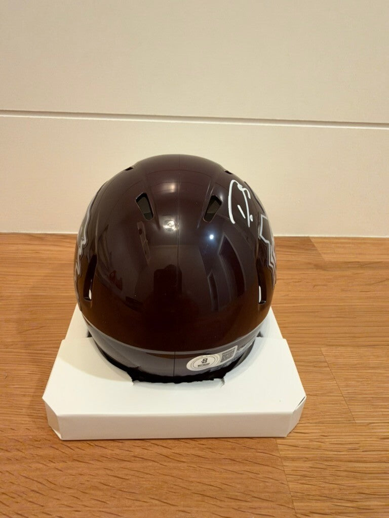 Darius Slay Signed Mississippi State Mini Helmet Beckett Custom Mirrored Visor