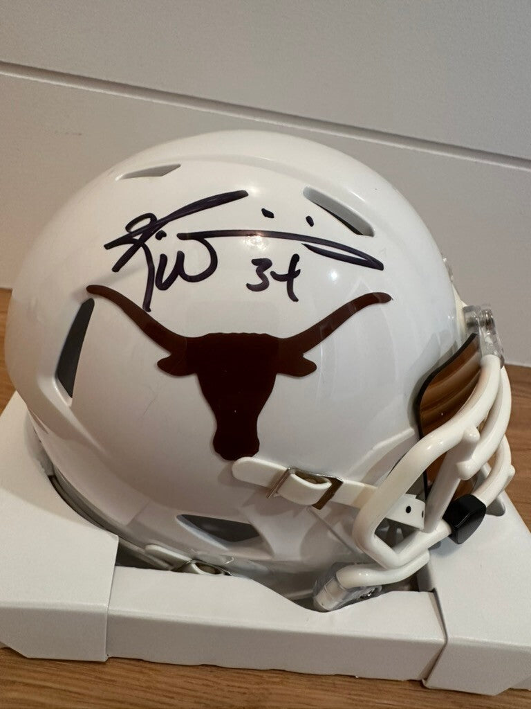 Ricky Williams Signed Texas Longhorns Riddell Mini Helmet #34 Prime Time