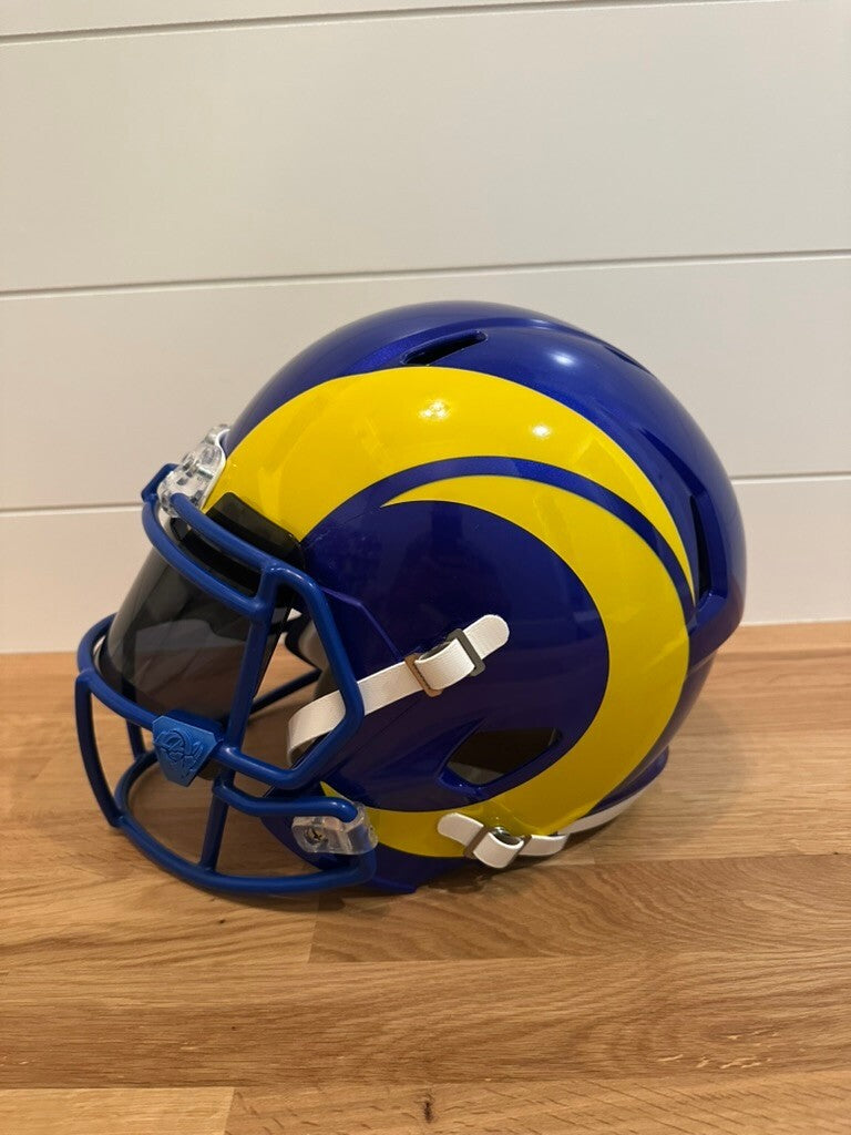Aaron Donald Signed Rams Full Size Riddell Speed Replica Helmet Beckett Visor
