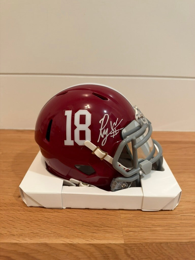 Ryan Williams Signed Alabama Crimson Tide Speed Mini Helmet Chrome Visor JSA