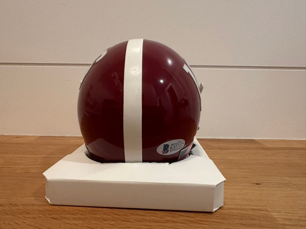 Mark Ingram Signed Alabama Schutt Mini Helmet Beckett Custom Visor