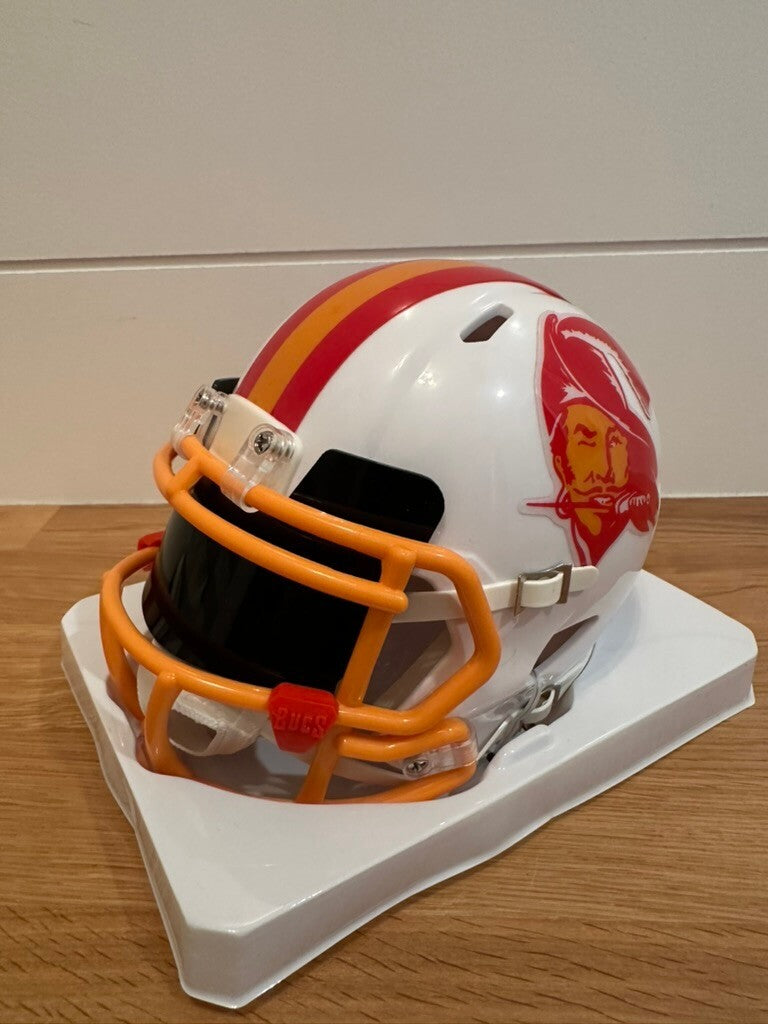 LeGarrette Blount Signed Buccaneers Throwback Mini Helmet Leaf Custom Visor