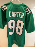 Jalen Carter Signed Philadelphia Eagles #98 Kelly Green Custom Jersey XL JSA