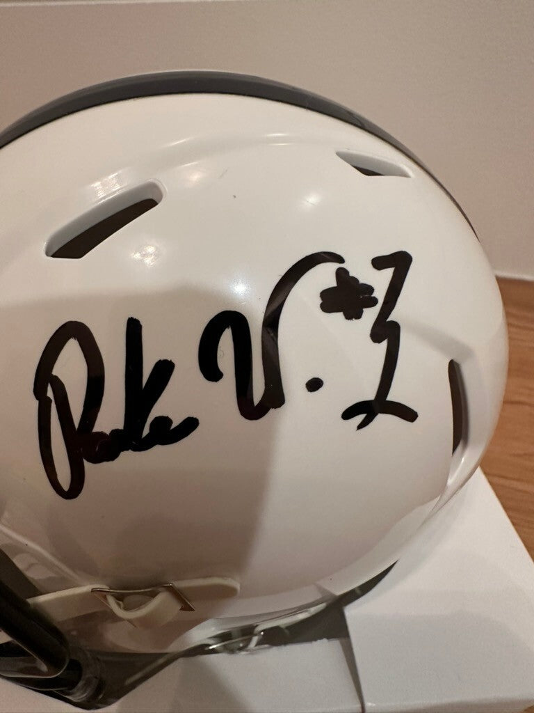 Parker Washington Signed Penn State Riddell Speed Mini Helmet Beckett BAS