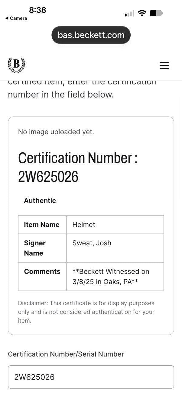 Josh Sweat Signed FSU Full Size Speed Replica Helmet Beckett BAS Red Visor