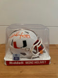 Clinton Portis Signed Miami Hurricanes Speed Mini Helmet Beckett Custom Visor