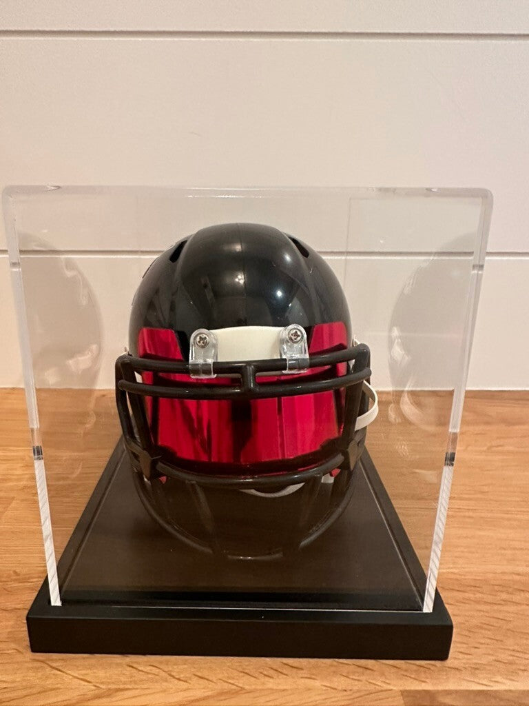 Mike Vick Signed Atlanta Falcons Mini Helmet Beckett Witnessed + Display Case