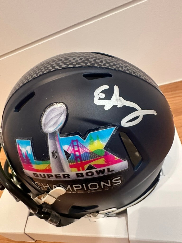 Elijah Arroyo Signed Seahawks Super Bowl LX Mini Helmet JSA Custom Visor