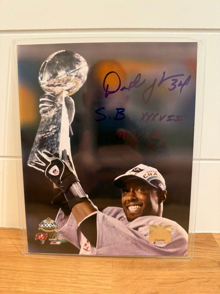 Dexter Jackson Signed 8x10 Photo Buccaneers Super Bowl XXXVII MVP Trophy