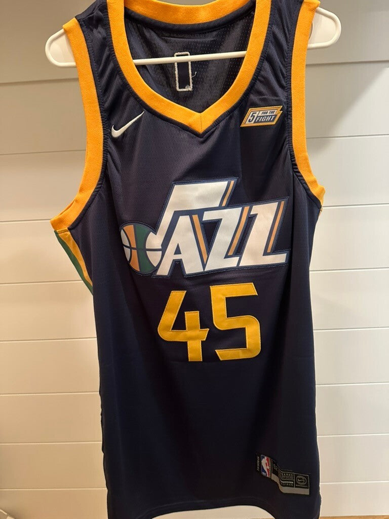 Donovan Mitchell Signed Utah Jazz Navy Jersey #45 Size 52 XL Beckett BAS