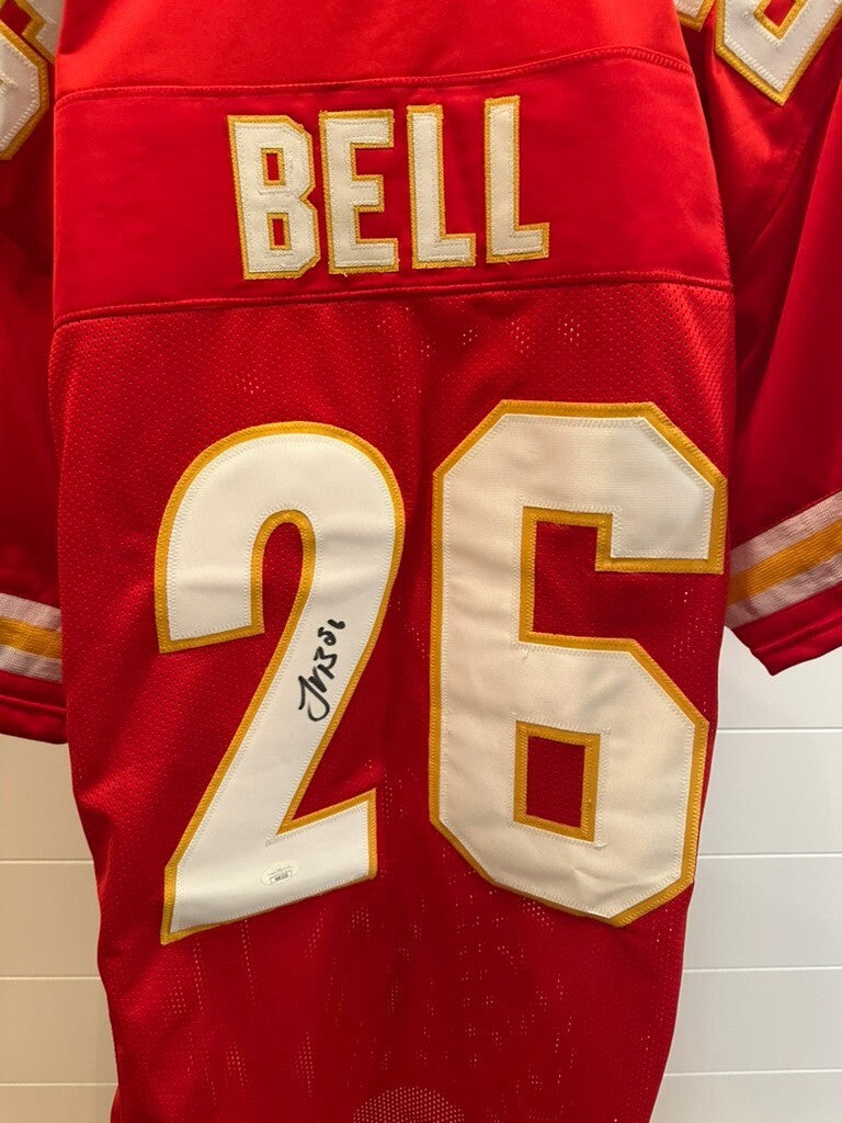Le'Veon Bell Signed Kansas City Chiefs #26 Red Custom Jersey XL JSA Autograph