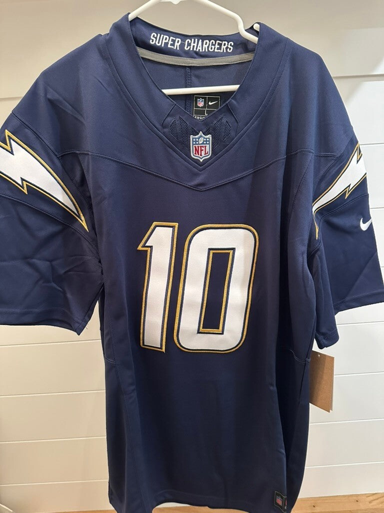 Justin Herbert #10 Los Angeles Chargers Nike Dri-FIT Limited Jersey Navy Size L