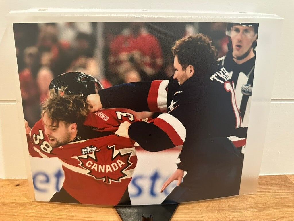 Matthew Tkachuk USA vs Canada Fight 8x10