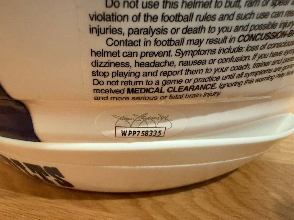 Edgerrin James signed Indianapolis Colts Riddell Speed-flex Helmet COA