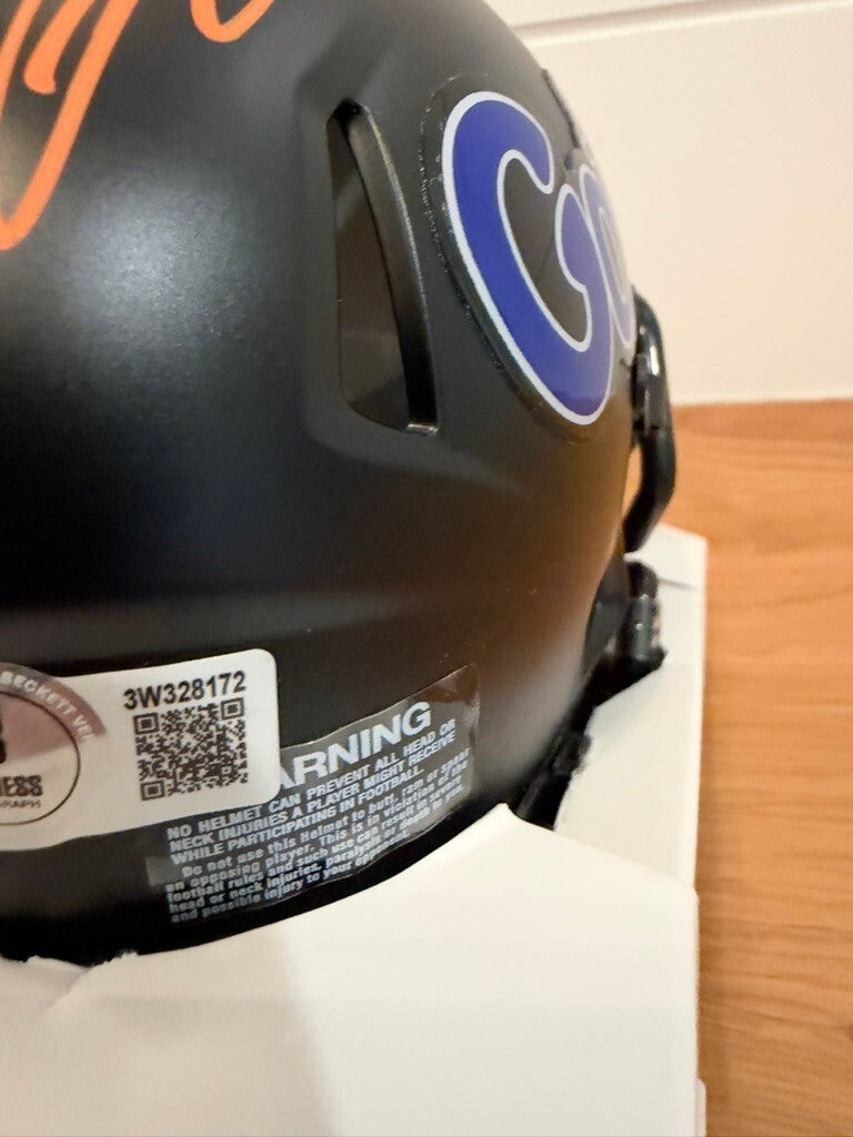 Ricky Pearsall Signed Florida Gators Black Speed Mini Helmet Beckett Blue Visor