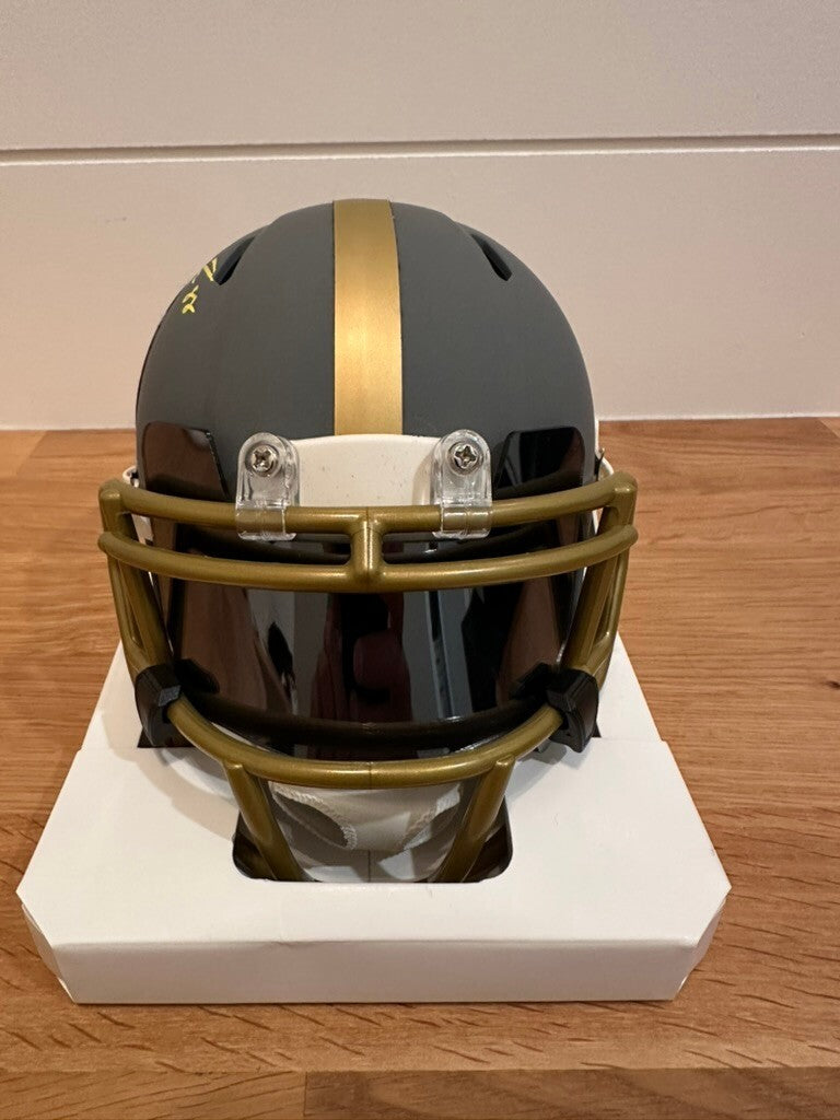 Pat Freiermuth Signed Steelers Slate Speed Mini Helmet #88 Fanatics Authentic