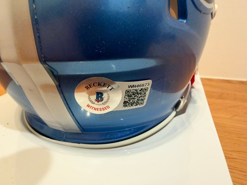 Ryan Tannehill Signed Titans Flash Speed Mini Helmet Beckett COA Custom Visor