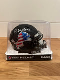 Jameson Williams Signed Lions Patriotic Riddell Mini Helmet JSA Signature Debut