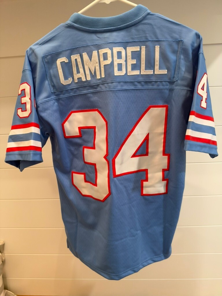 Earl Campbell Oilers Mitchell & Ness 1980 Legacy Jersey Youth L 14/16 Blue