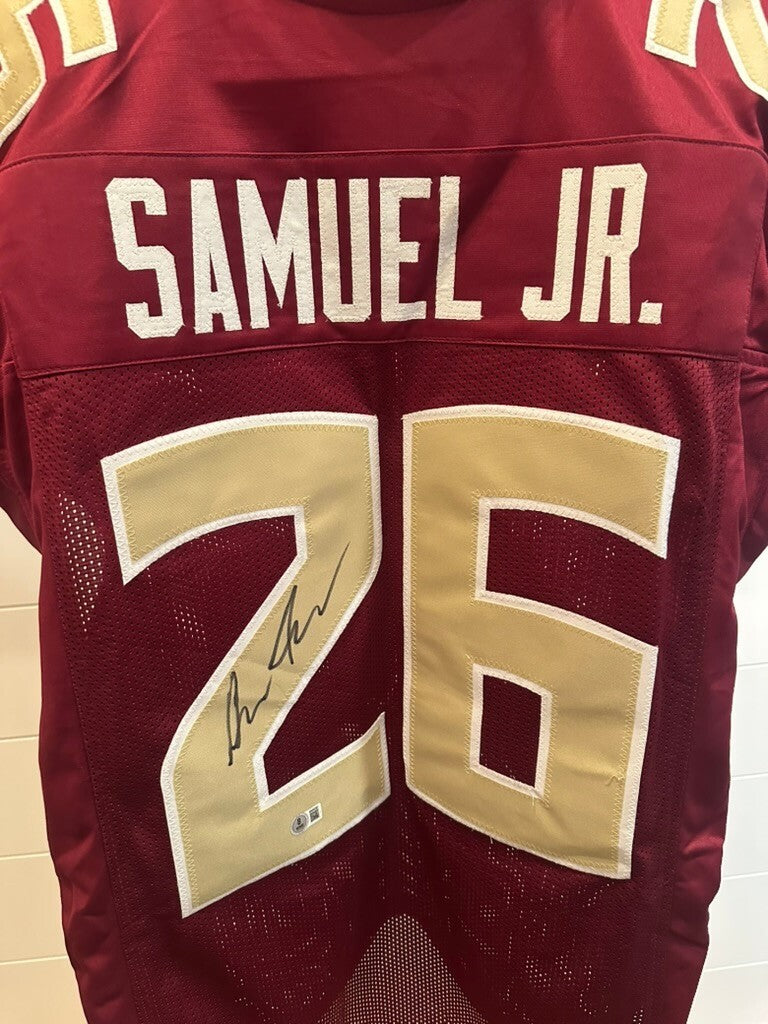 Asante Samuel Jr Signed Florida State Garnet Custom Jersey #26 Beckett