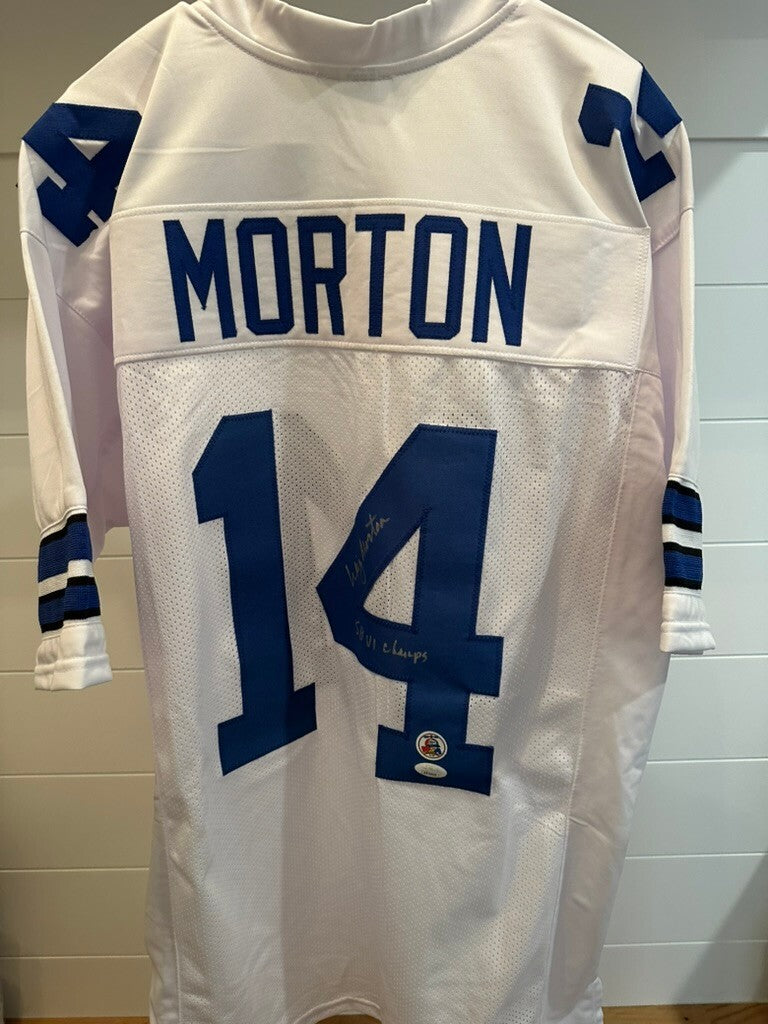 Craig Morton Signed Dallas Cowboys #14 Jersey SB VI Champs JSA WSA Auto