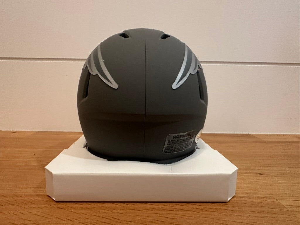Danny Amendola Signed Patriots Slate Mini Helmet JSA Custom Silver Visor