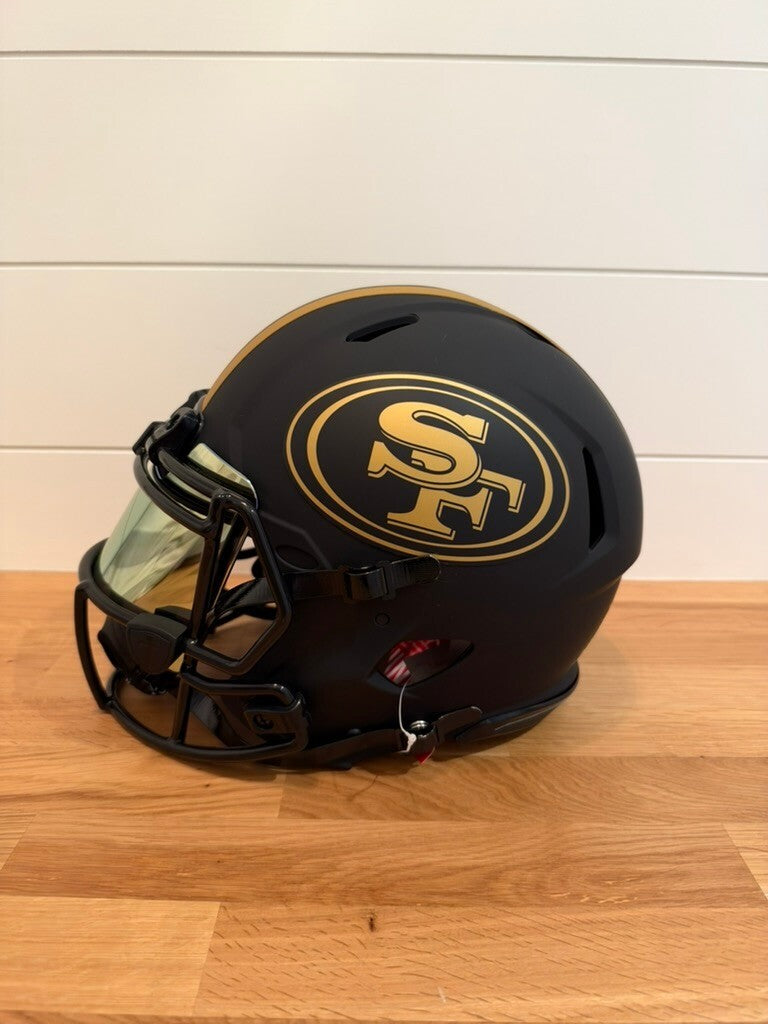 Brock Purdy Signed 49ers Eclipse Authentic Speed Helmet Gold Visor Beckett