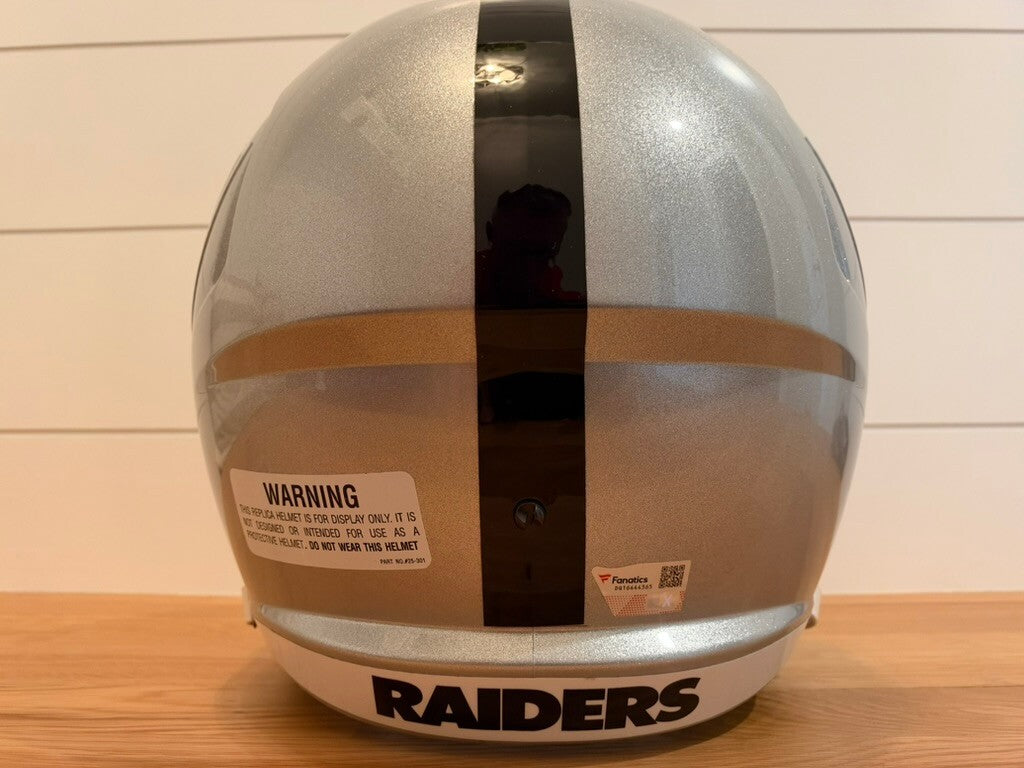 Maxx Crosby Signed Raiders Full Size Speed Replica Helmet Fanatics Custom Visor
