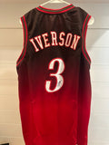Allen Iverson Signed The Answer Custom Jersey XL #3 Black Red JSA COA