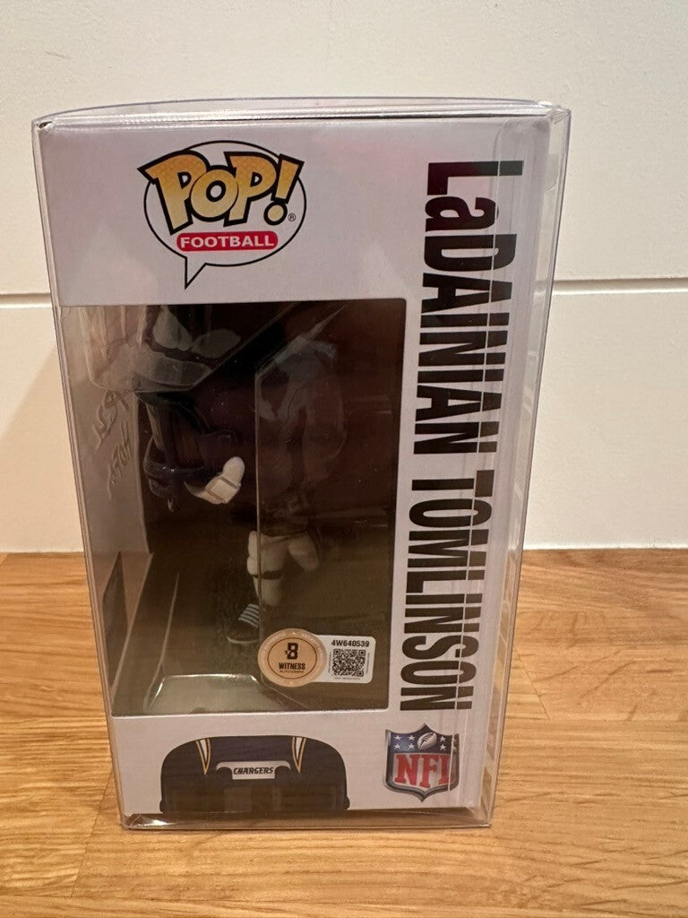 LaDainian Tomlinson Signed Funko Pop #155 Chargers HOF 17 Beckett Witnessed