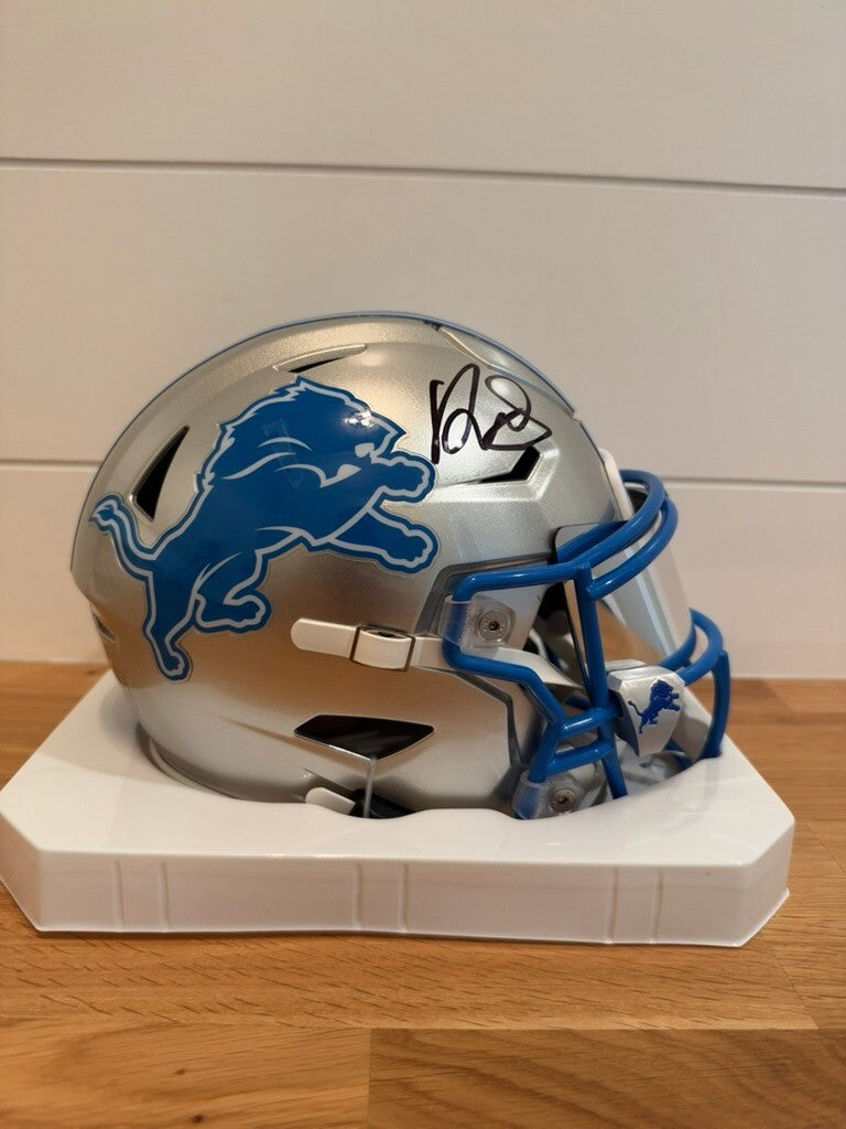 David Montgomery Signed Lions SpeedFlex MIDI Helmet Visor Fanatics