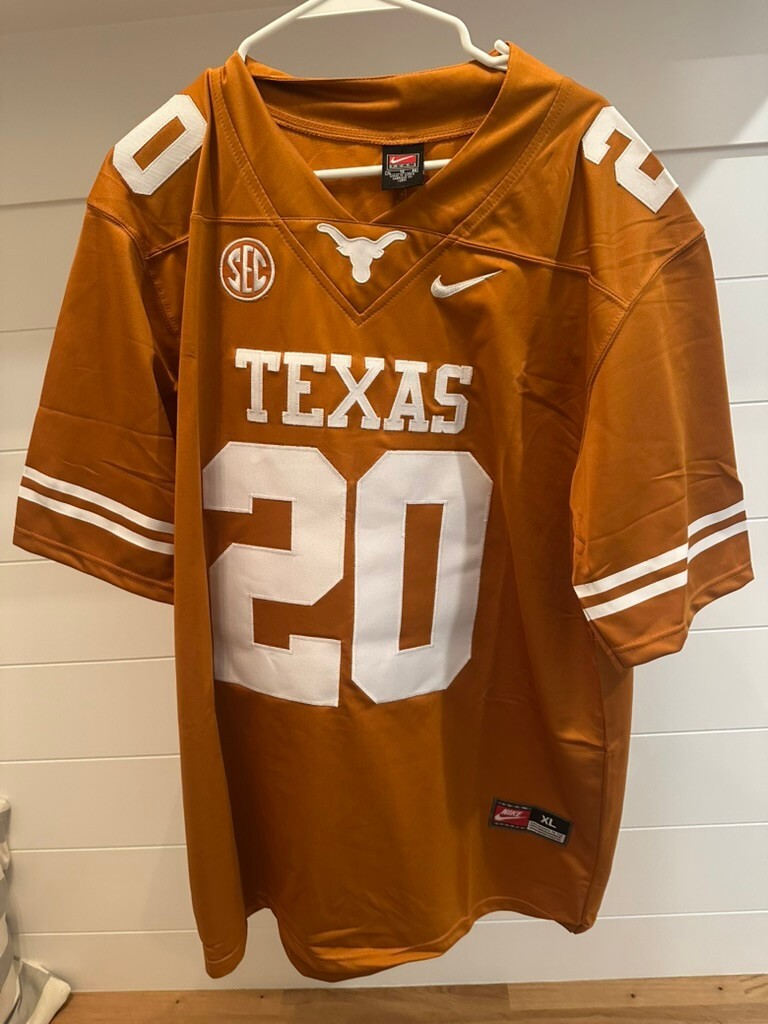 Earl Campbell Texas Longhorns #20 Burnt Orange Stitched Jersey – XL