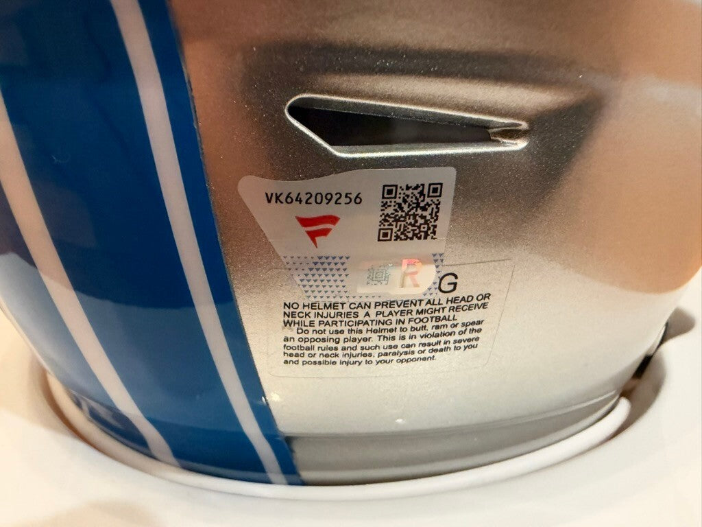 David Montgomery Signed Lions SpeedFlex MIDI Helmet Visor Fanatics