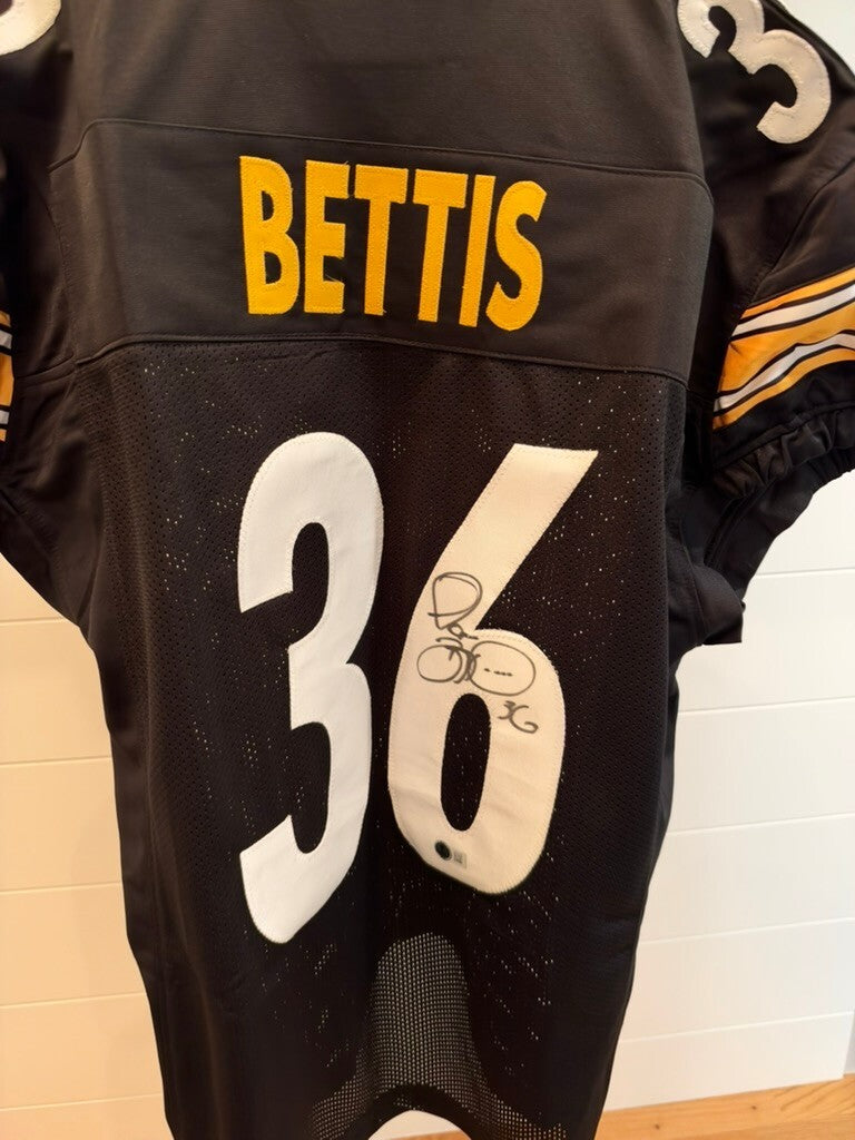 Jerome Bettis Signed Steelers #36 Black Custom Jersey Beckett Witnessed