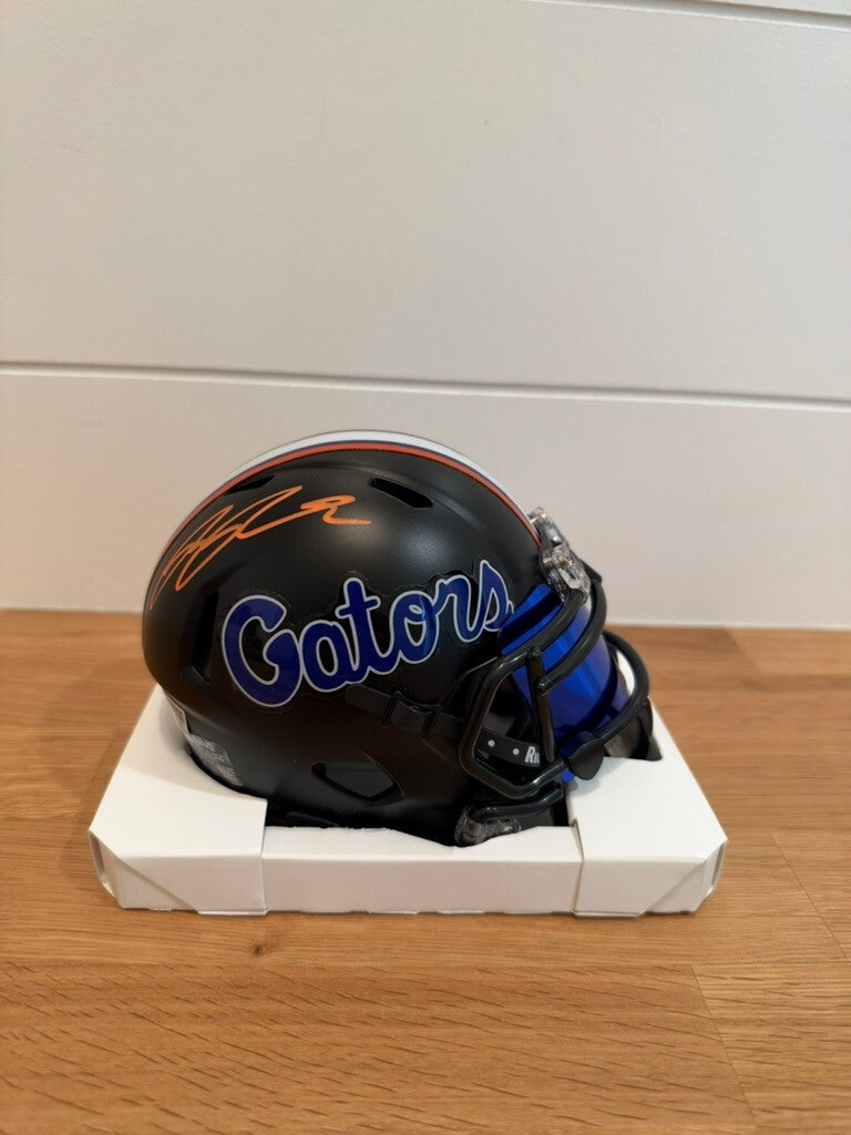 Ricky Pearsall Signed Florida Gators Black Speed Mini Helmet Beckett Blue Visor