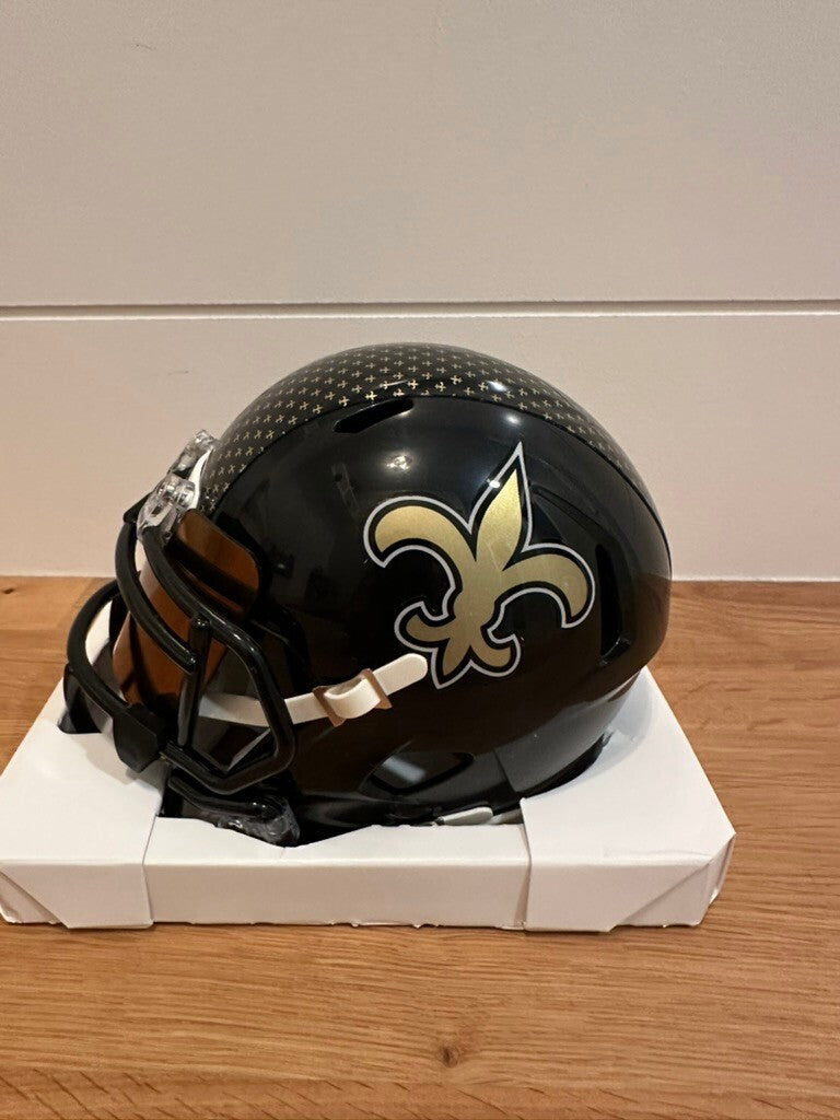 Rashid Shaheed Signed Saints ALT 22 Riddell Speed Mini Helmet #22 BAS