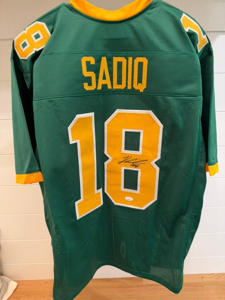 Kenyon Sadiq Signed Oregon Ducks #18 Green Custom Jersey XL JSA COA