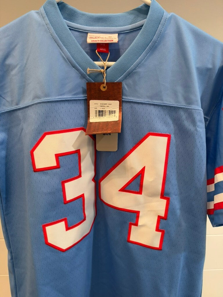 Earl Campbell Oilers Mitchell & Ness 1980 Legacy Jersey Youth L 14/16 Blue