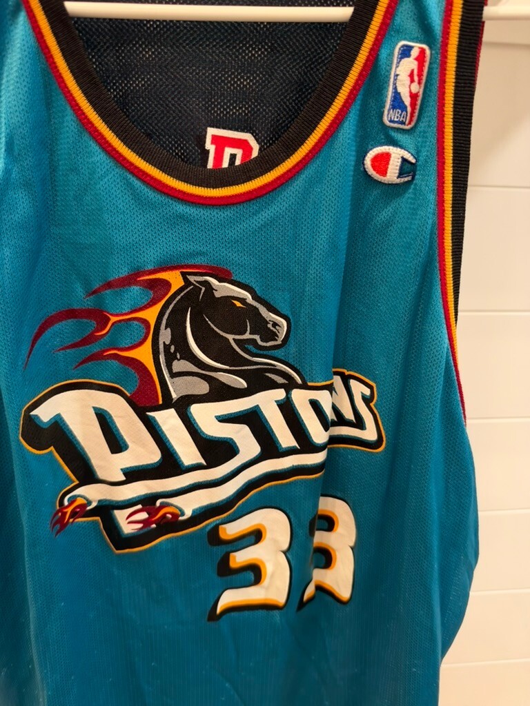 Michael Jordan Grant Hill Reversible Champion Jersey Bulls Pistons Size 48
