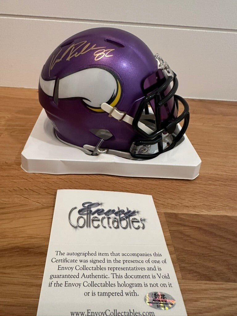 Kyle Rudolph Signed Minnesota Vikings Mini Helmet – Envoy Collectables COA