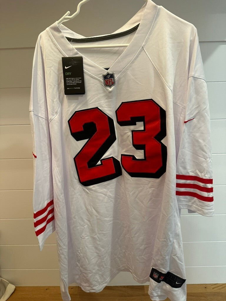 Nike NFL McCaffrey #23 White Football Jersey XXXXL