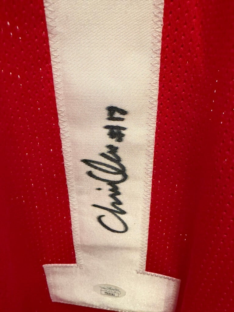 Chris Olave Signed Ohio State Buckeyes #17 Red Custom Jersey JSA Authenticated