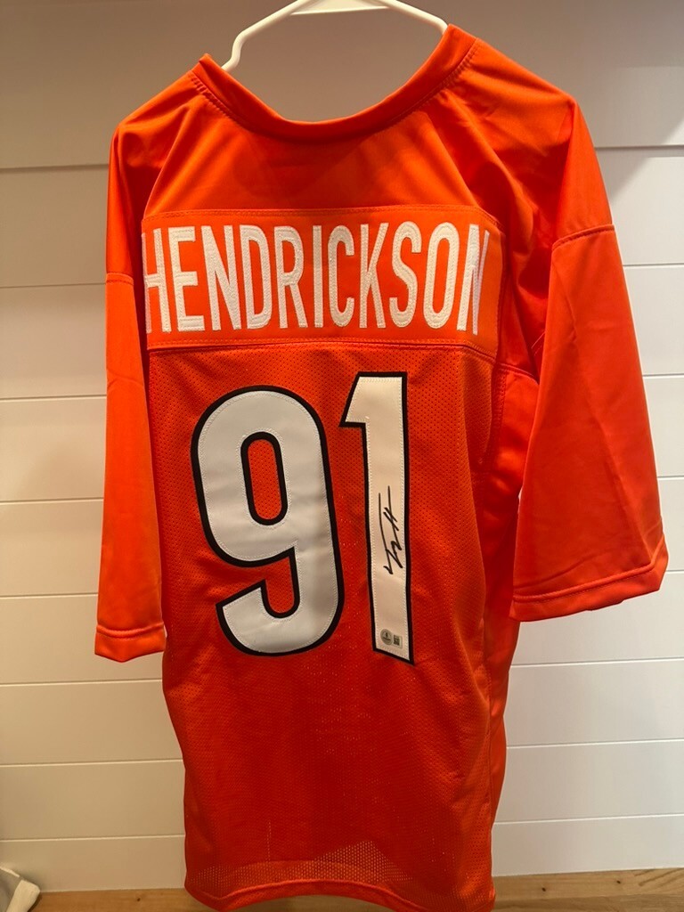 Trey Hendrickson Signed Bengals Orange Custom Jersey #91 Beckett