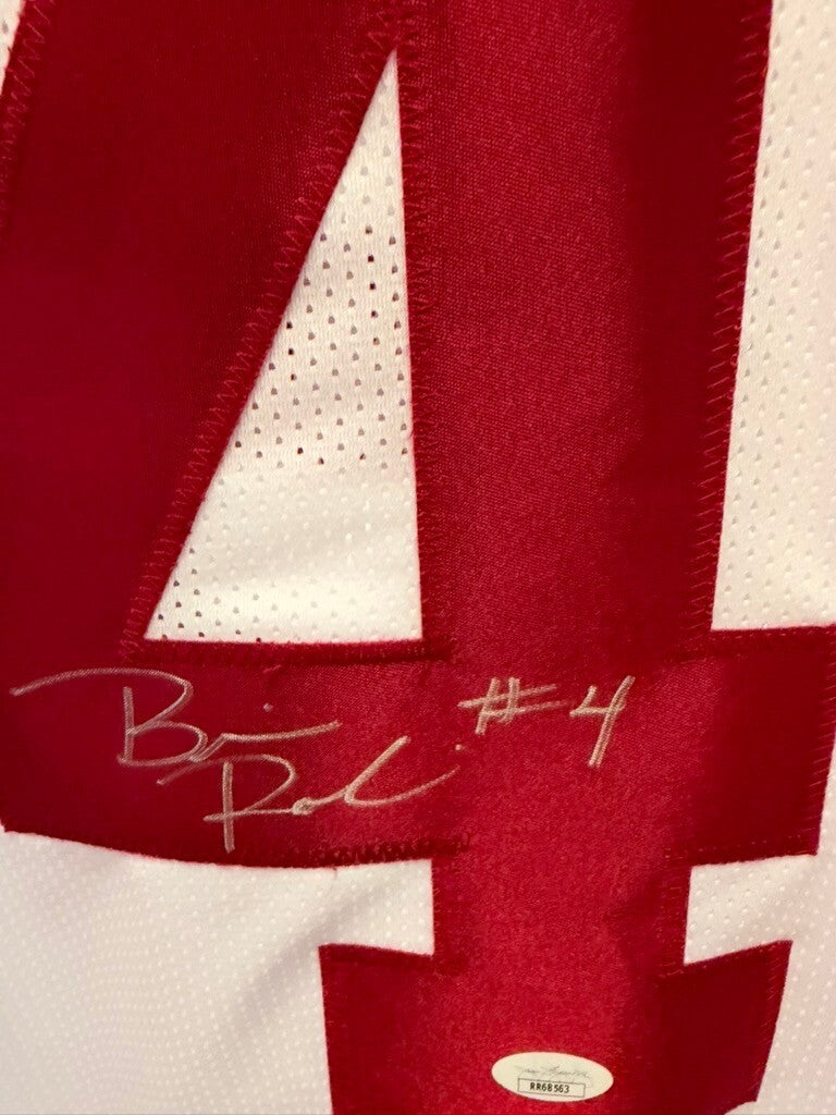 Brian Robinson Jr Signed #4 Alabama Crimson Tide White Jersey JSA COA